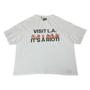 Gallery Dept. Visit LA Riot Flame Tee Shirt Men's XL Streetwear Luxury